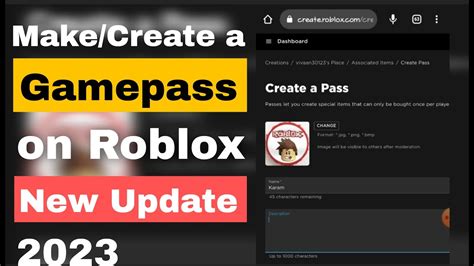 Make anything you can imagine. . How to make roblox gamepass